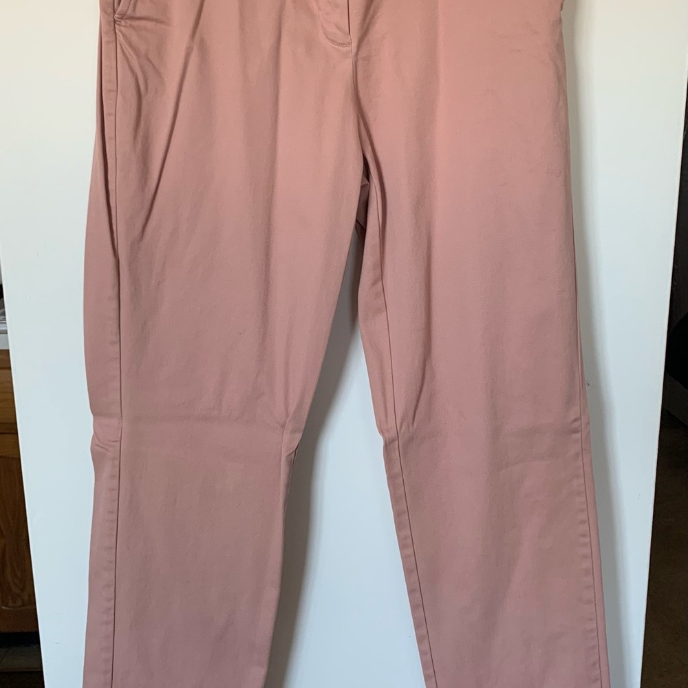 Lands' End Mid Rise Straight Leg Pants - Soft Pink